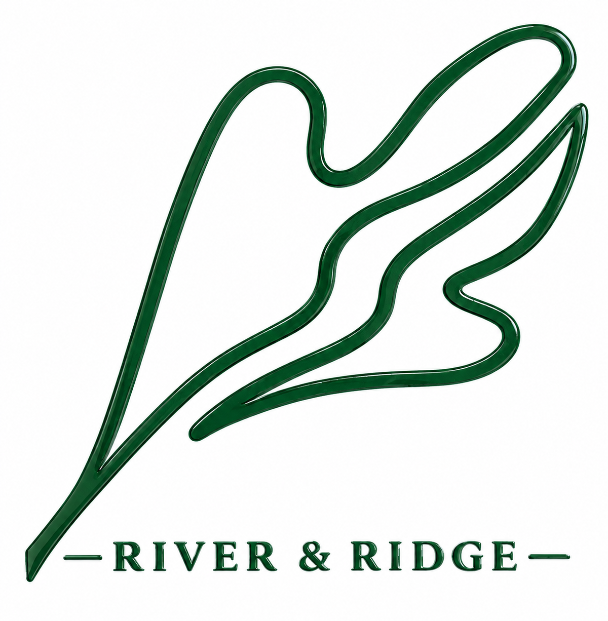 River & Ridge Green Decal